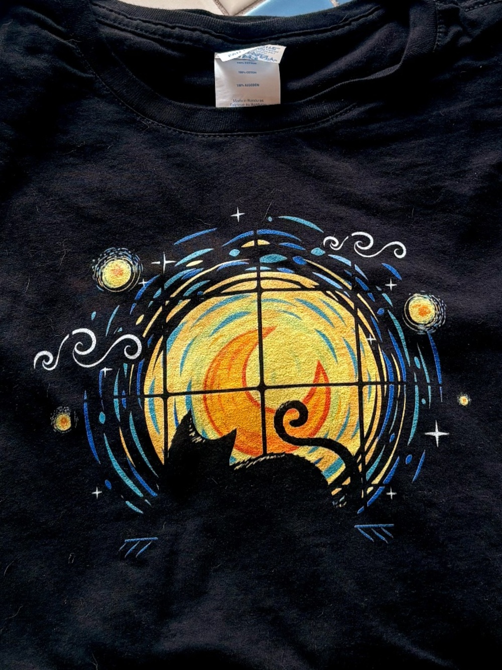 Contemplative Cosmic Cat T-Shirt